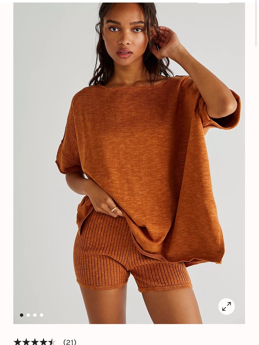 Free People Oversized Set in Burnt Orange